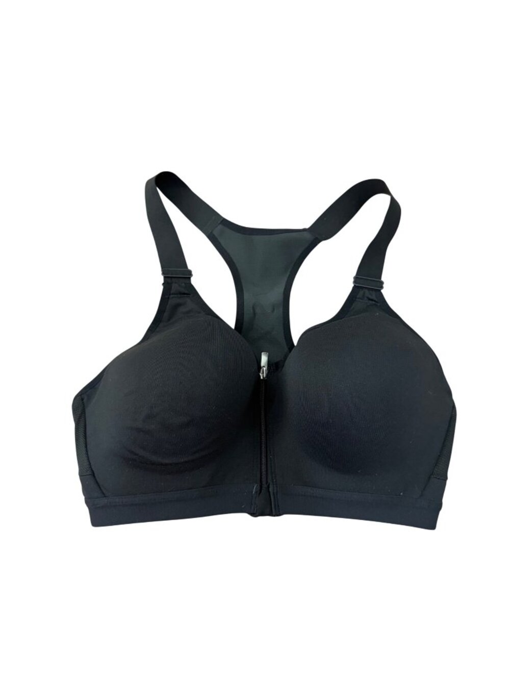 Victorias Secret VSX Sport Black Front Zip Racerback Sports Bra 34D